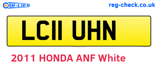 LC11UHN are the vehicle registration plates.