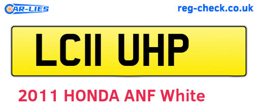 LC11UHP are the vehicle registration plates.