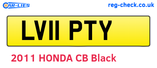 LV11PTY are the vehicle registration plates.