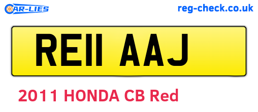 RE11AAJ are the vehicle registration plates.