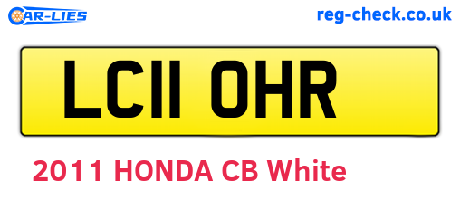 LC11OHR are the vehicle registration plates.