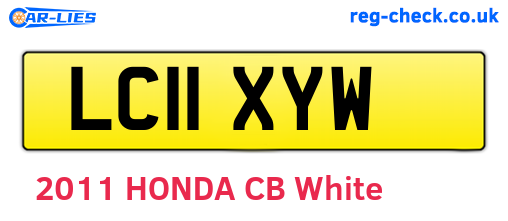 LC11XYW are the vehicle registration plates.