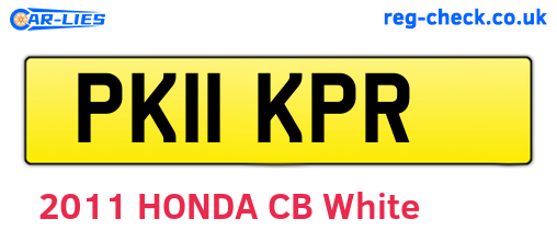 PK11KPR are the vehicle registration plates.