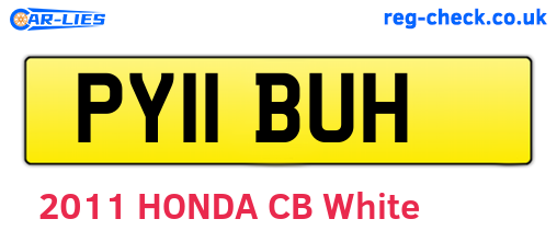 PY11BUH are the vehicle registration plates.