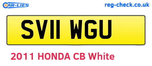SV11WGU are the vehicle registration plates.