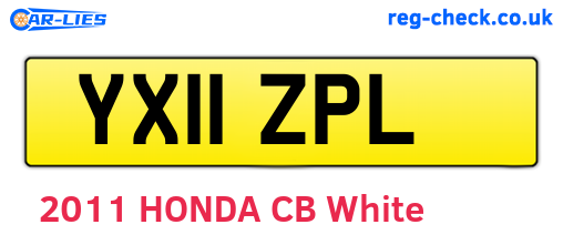 YX11ZPL are the vehicle registration plates.