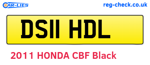 DS11HDL are the vehicle registration plates.