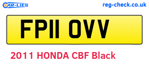 FP11OVV are the vehicle registration plates.