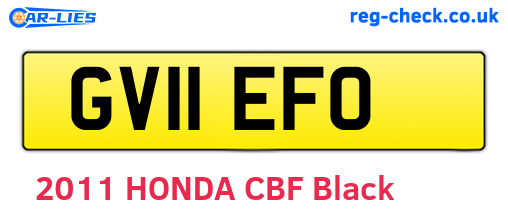 GV11EFO are the vehicle registration plates.