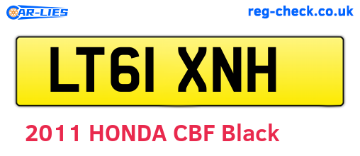 LT61XNH are the vehicle registration plates.