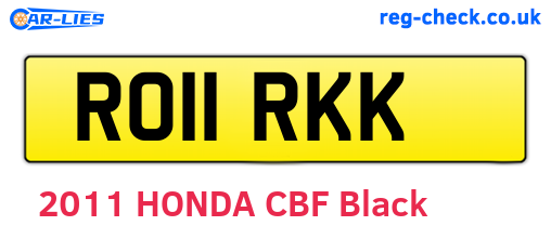 RO11RKK are the vehicle registration plates.