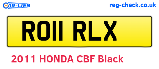 RO11RLX are the vehicle registration plates.