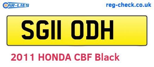 SG11ODH are the vehicle registration plates.