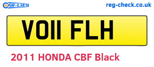 VO11FLH are the vehicle registration plates.