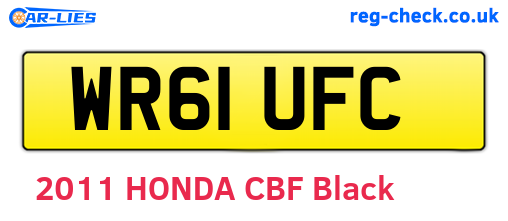 WR61UFC are the vehicle registration plates.