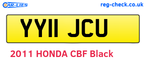 YY11JCU are the vehicle registration plates.