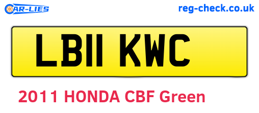 LB11KWC are the vehicle registration plates.