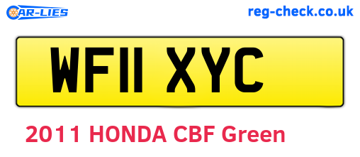 WF11XYC are the vehicle registration plates.
