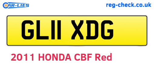 GL11XDG are the vehicle registration plates.
