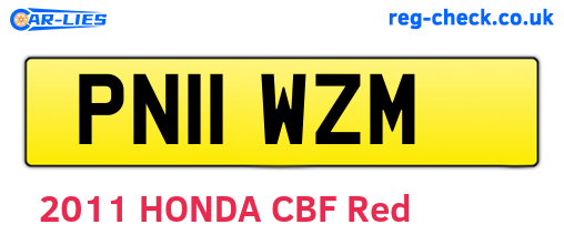 PN11WZM are the vehicle registration plates.