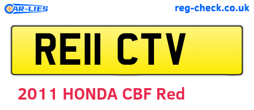 RE11CTV are the vehicle registration plates.