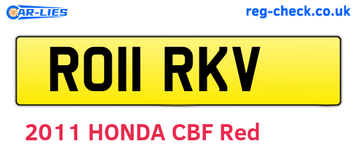 RO11RKV are the vehicle registration plates.