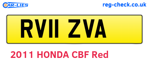 RV11ZVA are the vehicle registration plates.