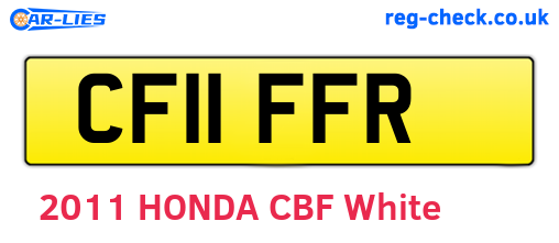CF11FFR are the vehicle registration plates.