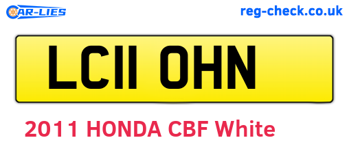 LC11OHN are the vehicle registration plates.