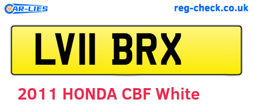 LV11BRX are the vehicle registration plates.