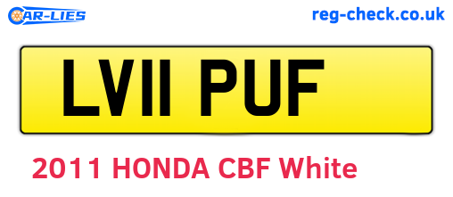 LV11PUF are the vehicle registration plates.