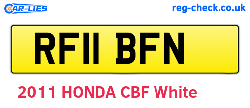 RF11BFN are the vehicle registration plates.