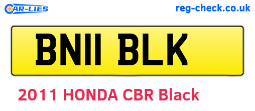 BN11BLK are the vehicle registration plates.