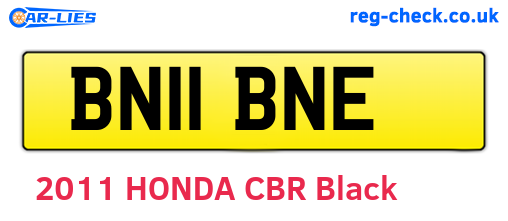 BN11BNE are the vehicle registration plates.