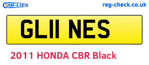 GL11NES are the vehicle registration plates.