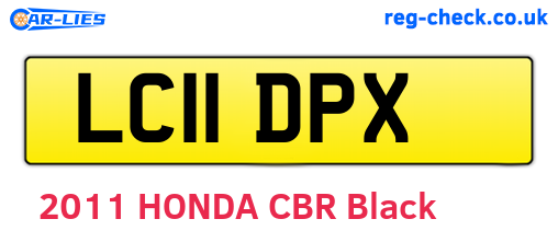 LC11DPX are the vehicle registration plates.