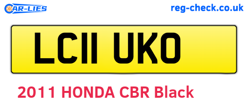 LC11UKO are the vehicle registration plates.