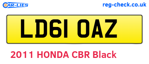 LD61OAZ are the vehicle registration plates.