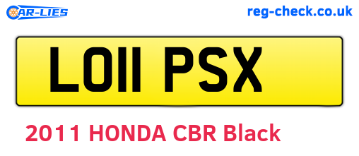 LO11PSX are the vehicle registration plates.