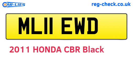 ML11EWD are the vehicle registration plates.