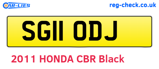 SG11ODJ are the vehicle registration plates.