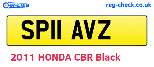 SP11AVZ are the vehicle registration plates.