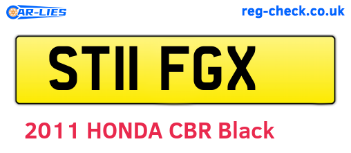 ST11FGX are the vehicle registration plates.
