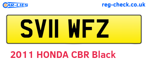 SV11WFZ are the vehicle registration plates.