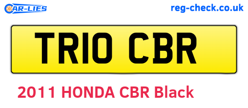 TR10CBR are the vehicle registration plates.