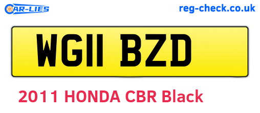 WG11BZD are the vehicle registration plates.