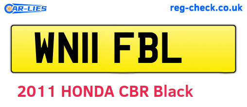 WN11FBL are the vehicle registration plates.