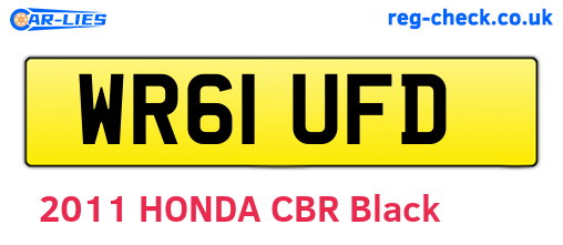 WR61UFD are the vehicle registration plates.