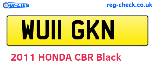 WU11GKN are the vehicle registration plates.