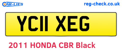 YC11XEG are the vehicle registration plates.
